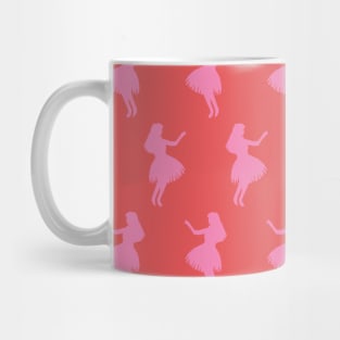 Hula Girl Pink Red Mug